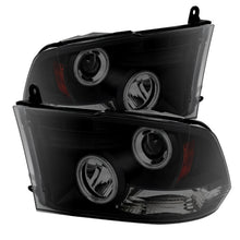 Load image into Gallery viewer, Spyder Dodge Ram 1500 09-14 Projector Halogen Model- CCFL Halo LED - Blk Smke PRO-YD-DR09-CCFL-BSM 5078810