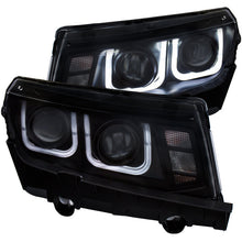 Load image into Gallery viewer, Anzo Black U-Bar Projector Headlights 2014-2015 Chevrolet Camaro