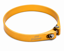 Load image into Gallery viewer, Granatelli Yellow Anodized Billet Aluminum Hose Clamp-test