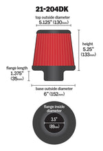 Load image into Gallery viewer, AEM Induction AEM 3.5 inch Short Neck 5 inch Element Filter Replacement 21-204DK
