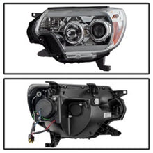 Load image into Gallery viewer, Spyder Toyota Tacoma 12-16 Projector Headlights Light Bar DRL Chrome PRO-YD-TT12-LBDRL-C 5081704