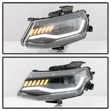Load image into Gallery viewer, Spyder Chevy Camaro 16-18 Halogen Model Projector Headlights Black PRO-YD-CCAM16HALSI-SEQ-BK 5087331