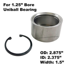Load image into Gallery viewer, Chromoly Uniball Cups with Snap Ring