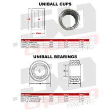 Load image into Gallery viewer, Uniball Bearing Fabrication Kit - .5" to 1.5" Bore