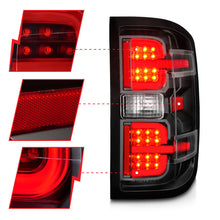 Load image into Gallery viewer, ANZO 15-19 Chevy Silverado 2500HD/3500HD (Halgn Only) LED Tail Lights w/Black Light Bar &amp; Clear Lens 311425