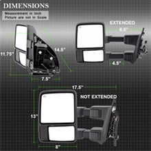 Load image into Gallery viewer, SPYDER xTune Ford SuperDuty 08-15 Extendable Heated Mirrors w/ LED Signal Smoke MIR-FDSD08S-PW-SM-SET 9935831