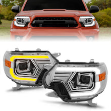Load image into Gallery viewer, ANZO 12-15 Toyota Tacoma Projector Headlights - w/ Light Bar Switchback Chrome Housing 111557