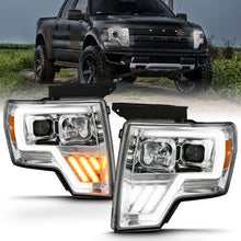 Load image into Gallery viewer, ANZO 2009-2013 Ford F-150 Projector Light Bar G4 Switchback H.L. Chrome Amber 111470
