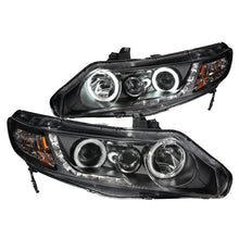 Load image into Gallery viewer, Anzo 2006-2011 Honda Civic Projector Headlights w/ Halo Black (CCFL)