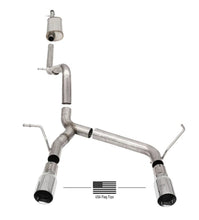 Load image into Gallery viewer, Corsa 07-18 Jeep Wrangler JKU 3.6L/3.8L 2.75in Sport Cat-Back Exhaust w/ 4in American Flag Tips 21122USA