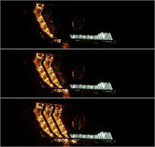 Load image into Gallery viewer, AlphaRex 10-12 Ford Mustang LUXX LED Proj Headlights Plank Style Alpha Blk w/Activ Light/Seq Signal 880118 *Discontinued