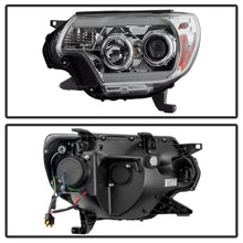 Load image into Gallery viewer, Spyder Toyota Tacoma 12-16 Projector Headlights Light Bar DRL Chrome PRO-YD-TT12-LBDRL-C 5081704