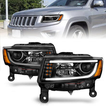 Load image into Gallery viewer, Anzo 2014-2015 Jeep Grand Cherokee Projector Headlights w/ Plank Style Desi