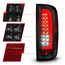 Load image into Gallery viewer, ANZO 15-21 Chevrolet Colorado Full LED Tail Lights w/ Red Lightbar Black Housing Smoke Lens 311433