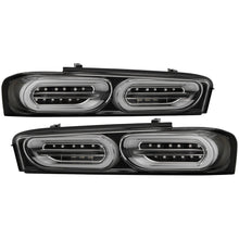 Load image into Gallery viewer, Spyder Chevy Camaro 16-18 Halogen LED Tail Lights Black ALT-YD-CCAM16HAL-SEQ-BK 5087218