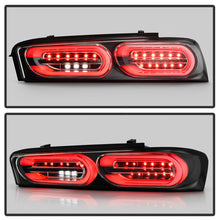 Load image into Gallery viewer, Spyder Chevy Camaro 16-18 Halogen LED Tail Lights Black ALT-YD-CCAM16HAL-SEQ-BK 5087218