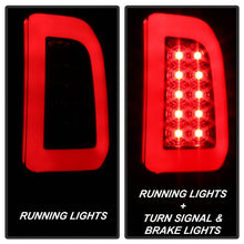 Load image into Gallery viewer, Spyder 97-03 Ford F150 Stylsd. F250 V3 Lght Bar LED Tail Lights - Blk Smk ALT-YD-FF15097V3-LBLED-BSM 5084248