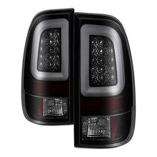 Load image into Gallery viewer, Spyder 08-16 Ford Super Duty F-250 V3 Light Bar LED Tail Lights - Blk Smoke ALT-YD-FS07V3-LBLED-BSM 5084729