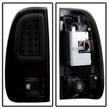 Load image into Gallery viewer, Spyder 08-16 Ford Super Duty F-250 V3 Light Bar LED Tail Lights - Blk Smoke ALT-YD-FS07V3-LBLED-BSM 5084729