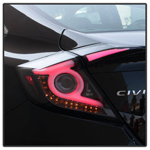 Load image into Gallery viewer, Spyder 16-19 Honda Civic 4 Door Light Bar LED Tail Lights - Black - ALT-YD-HC164D-LB-BK 5086051