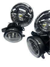 Load image into Gallery viewer, SPDZ1 Oculus 7” RGB LED Headlights with LED RGB Fog Light Kit – App Controlled Multi-Mode Halo