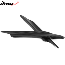 Load image into Gallery viewer, Universal Fit 40CM 2PC Front Bumper Lip Canards Carbon Texture PP