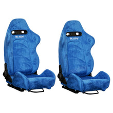 Load image into Gallery viewer, Miami Blue Universal Adjustable Black Luxury Racing SR3 Style Alcantara Seat