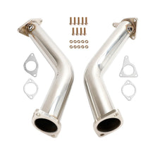 Load image into Gallery viewer, SPDZ1 16-23 Infiniti Q50 Q60 3.0T Twin Turbo Lower Downpipes VR30DDTT Q50 Q60 400Z VR30