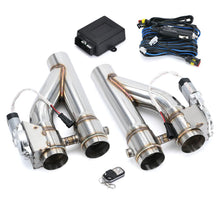 Load image into Gallery viewer, Universal 2.5 Inch Dual Stainless Steel Exhaust Valve Pipe Kit 2PC