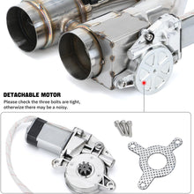Load image into Gallery viewer, Universal 2.5 Inch Dual Stainless Steel Exhaust Valve Pipe Kit 2PC