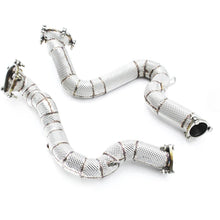 Load image into Gallery viewer, Catless High Flow 304 Stainless Exhaust Downpipe for Audi RS6 C7 4.0TT