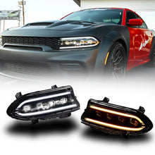 Load image into Gallery viewer, SPDZ1 2015–2024 Dodge Charger Hellfire LED Headlights w/ Switchback DRL &amp; Amber Sequential Turn Signals