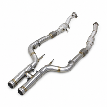 Load image into Gallery viewer, High‑Flow Catted Stainless Steel Downpipe for Mercedes Benz S63 AMG W222 5.5T