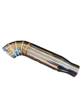 Load image into Gallery viewer, SPDZ1 Universal 3" to 4" VIP Exhaust Tips "Blast Pipes" Style - Single - Turn Down - Stainless Tip