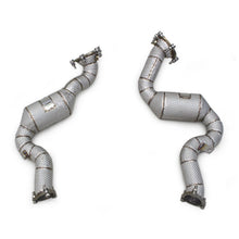 Load image into Gallery viewer, Catted High Flow 304 Stainless Exhaust Downpipe for Audi RS6 C7 4.0TT
