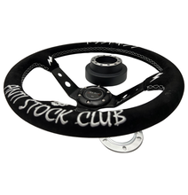 Load image into Gallery viewer, Short Hub Adapter + Suede Steering Wheel For 02-06 Mini Cooper E90