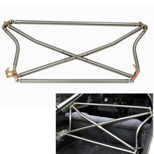 Load image into Gallery viewer, Polished Tubular Multipoint Crossbar X-Bar For Honda Civic EK9 EK4 EK3 1996-2000