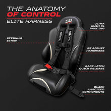 Load image into Gallery viewer, 2" &amp; 3" 4pt &amp; 5pt Elite Series Race Latch "EZ" Adjust Harness