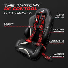 Load image into Gallery viewer, 2" &amp; 3" 4pt &amp; 5pt Elite Series Race Latch "EZ" Adjust Harness