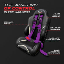 Load image into Gallery viewer, 2" &amp; 3" 4pt &amp; 5pt Elite Series Race Latch "EZ" Adjust Harness