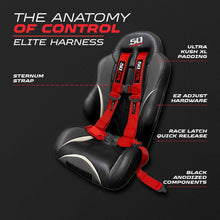 Load image into Gallery viewer, 2" &amp; 3" 4pt &amp; 5pt Elite Series Race Latch "EZ" Adjust Harness