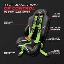 Load image into Gallery viewer, 2" &amp; 3" 4pt &amp; 5pt Elite Series Race Latch "EZ" Adjust Harness