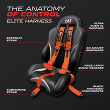 Load image into Gallery viewer, 2" &amp; 3" 4pt &amp; 5pt Elite Series Race Latch "EZ" Adjust Harness
