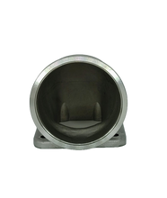 Load image into Gallery viewer, Granatelli Motor Sports Turbo Adapter, 90^ Cast Elbow. 3.0" V-Band to T3/T4 Housing, Threaded