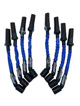 Load image into Gallery viewer, Granatelli GM LS &amp; LT 0-Ohm 10" Blue High-Temp Spark Plug Wires – 28-1545HTBL