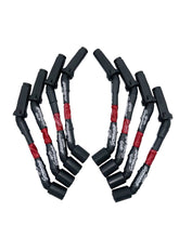 Load image into Gallery viewer, Granatelli GM LS &amp; LT 0-Ohm 8" Red High-Temp Spark Plug Wires – 28-1811HTR