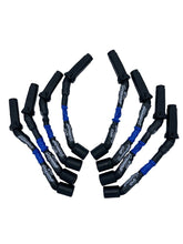 Load image into Gallery viewer, Granatelli GM LS &amp; LT 0-Ohm 8" Blue High-Temp Spark Plug Wires – 28-1811HTBL