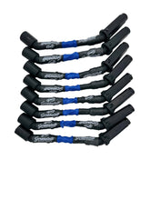 Load image into Gallery viewer, Granatelli GM LS &amp; LT 0-Ohm 8" Blue High-Temp Spark Plug Wires – 28-1811HTBL