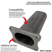 Load image into Gallery viewer, Granatelli Motor Sports Oval Exhaust Flange, 3 Inch, Stainless Steel