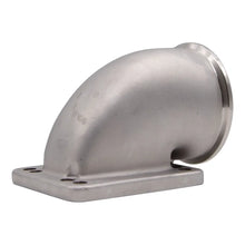 Load image into Gallery viewer, Granatelli Motor Sports Turbo Adapter, 90^ Cast Elbow. 3.0" V-Band to T3/T4 Housing, Threaded